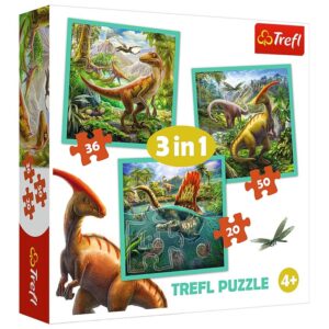 34837 Dětské puzzle - Dinosaurus - 3v1