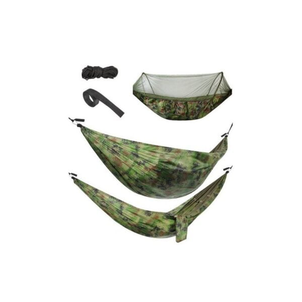 10149 Malatec Turistický hamak Santiago Army se sítí proti komárům (260 x 140 cm)