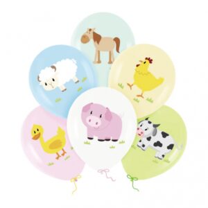 137031 PartyPal Set balónov - Cute Farm Animals