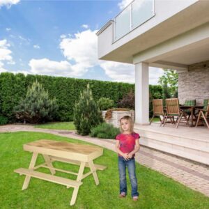 3830 Zahradní dětský nábytek s pískovištěm - Lavičky a stolek 93 x 78 x 68 cm