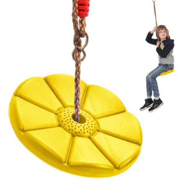 01534 DR 7509 Detská okrúhla hojdačka s lanom 28 cm Žlutá