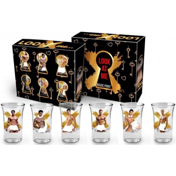 25-00248 Panáky s magickým potiskem - LOOK AT ME 6ks (Men)