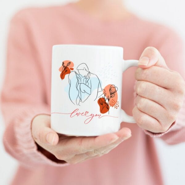KH1-08 DR Hrnek - Milenci "Love you" 330ml