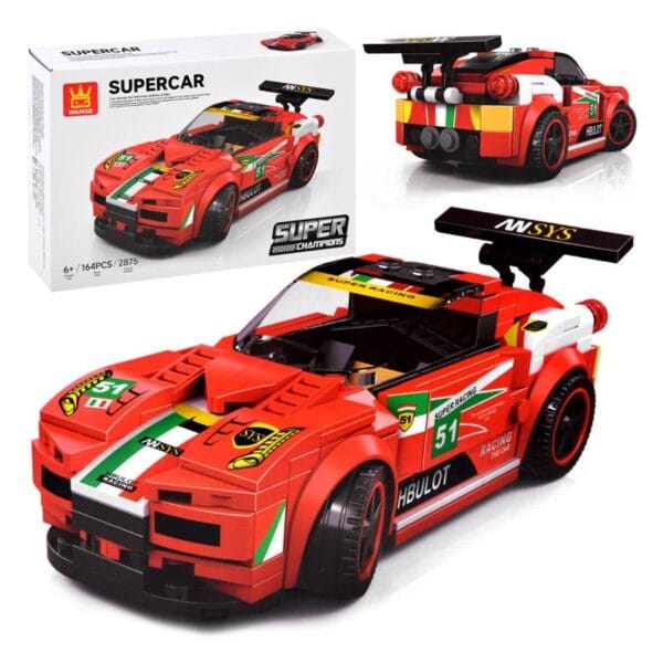 ZA4289 Technické bloky Wange - Red Supercar 164 dílů