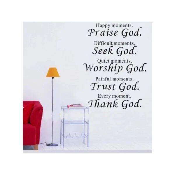 DR Dekorativní nálepky na stěnu - PRAISE GOD