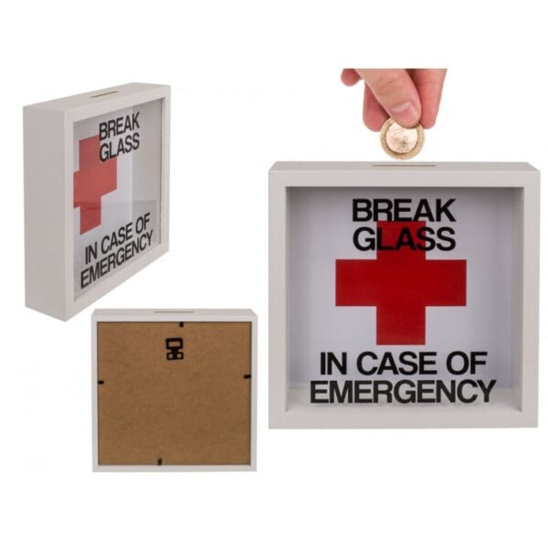 144487 Dřevěná pokladnička - Emergency fond