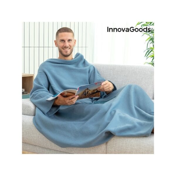 V0101231 InnovaGoods Deka s rukávy INNOVAGOODS Modrá