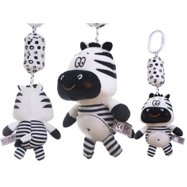 5636 Kontrastní senzorický přívěsek se zvonkem Zebra