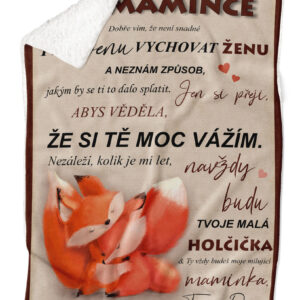 Deka Mé mamince – lišky (Podšití beránkem: ANO)