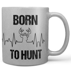 Hrnek Born to hunt (stříbrný) (Náplň hrníčku: Žádná)