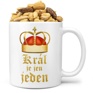 Hrnek Král je jen jeden (Náplň hrníčku: Směs slaných oříšků)