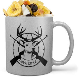 Hrnek Lovu zdar (stříbrný) (Náplň hrníčku: Tropická směs)