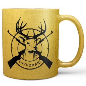 Hrnek Lovu zdar (zlatý) (Náplň hrníčku: Žádná)