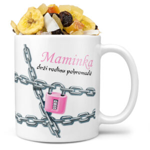 Hrnek Maminka drží rodinu pohromadě (Náplň hrníčku: Tropická směs)