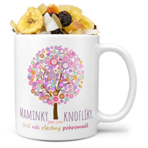 Hrnek Maminky jsou jako knoflíky (Náplň hrníčku: Tropická směs)