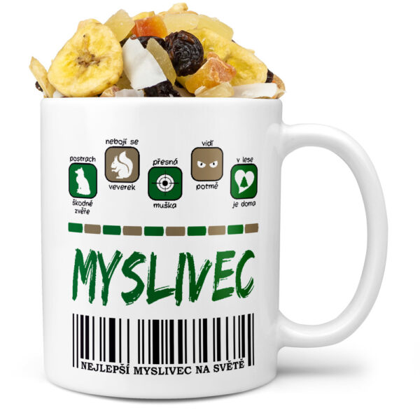 Hrnek Myslivec 100% (Náplň hrníčku: Tropická směs)