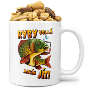 Hrnek Ryby volají (Náplň hrníčku: Směs slaných oříšků)