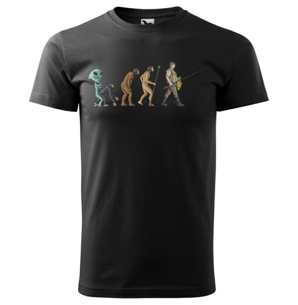 Pánské tričko Evolution of Fisherman (Velikost: 2XL