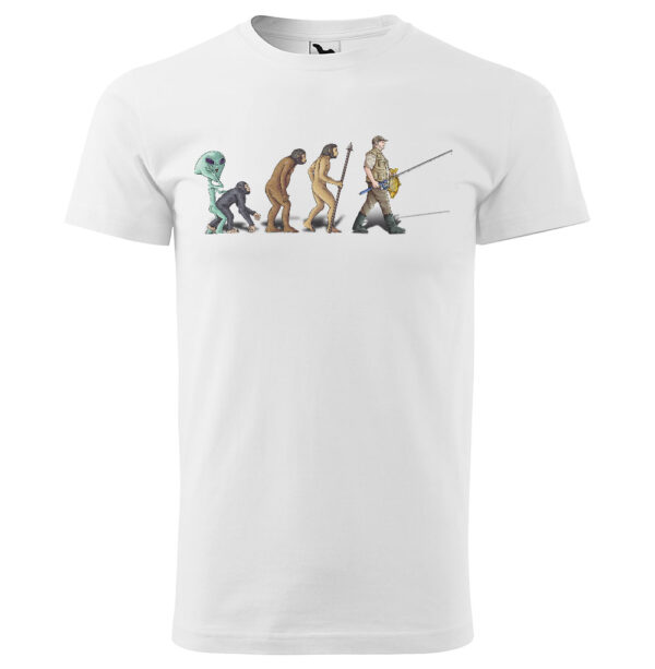 Pánské tričko Evolution of Fisherman (Velikost: 4XL
