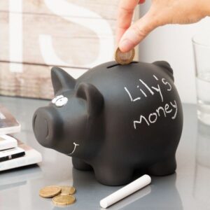 Pokladnička prasátko s křídou