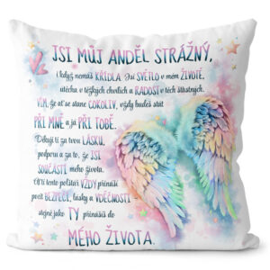 Polštář Anděl strážný (Velikost: 55 x 55 cm)