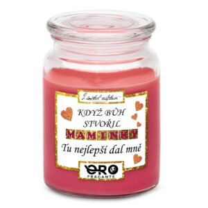 Svíčka Když bůh stvořil maminky (Vůně svíčky: Višně v čokoládě)