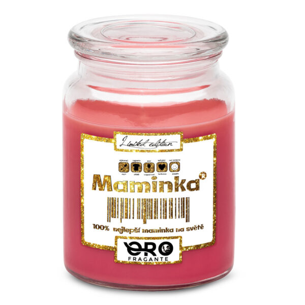 Svíčka Maminka 100% (Vůně svíčky: Višně v čokoládě)