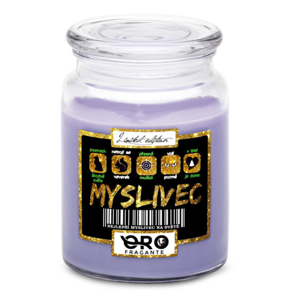 Svíčka Myslivec 100% (Vůně svíčky: Levandule)