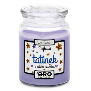 Svíčka Nejlepší tatínek ve vesmíru (Vůně svíčky: Levandule)
