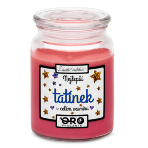 Svíčka Nejlepší tatínek ve vesmíru (Vůně svíčky: Višně v čokoládě)