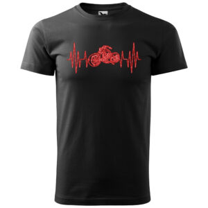 Tričko Srdeční puls – chopper (Velikost: 3XL