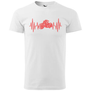 Tričko Srdeční puls – chopper (Velikost: 4XL