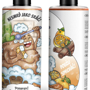 Vtipný sprchový gel – Jako sráč (Vůně sprchového gelu: Pomeranč