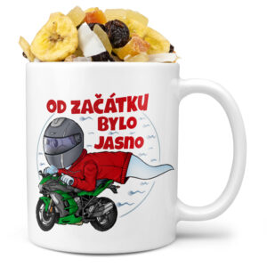 Hrnek Motorkářská spermie (Náplň hrníčku: Tropická směs)