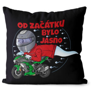 Polštář Motorkářská spermie (Velikost: 55 x 55 cm)