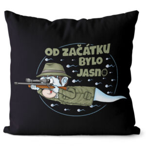 Polštář Myslivecká spermie (Velikost: 55 x 55 cm)