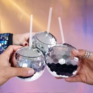 Sklenice disco koule (3 kusy)