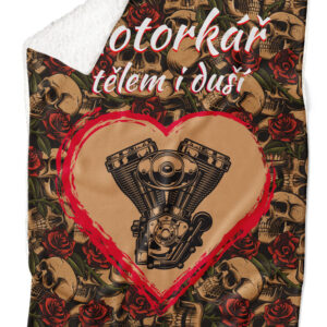 Deka Motorkář tělem i duší (Podšití beránkem: ANO)