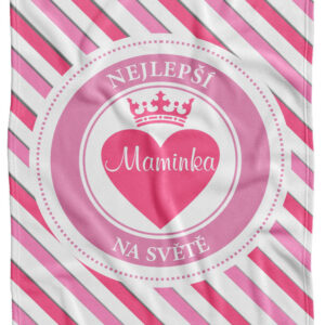 Deka Nejlepší maminka – pruhovaná (Podšití beránkem: NE)