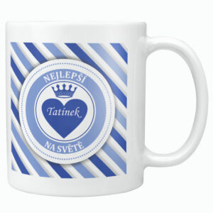 Hrnek Nejlepší tatínek pruhovaný (Náplň hrníčku: Žádná)