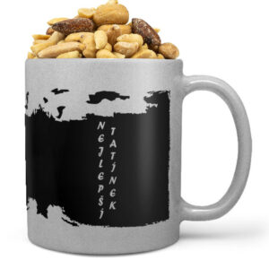 Hrnek Tatínek - SILVER (Náplň hrníčku: Směs slaných oříšků)