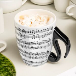 Hudební hrnek - notová osnova