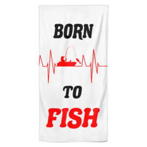 Osuška Born to fish (Velikost osušky: 100x170cm)