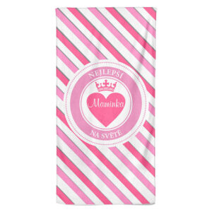Osuška Nejlepší maminka – pruhovaná (Velikost osušky: 100x170cm)