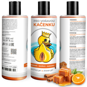 Vtipný sprchový gel – Voňavá kačenka – verze II (Vůně sprchového gelu: Pomeranč
