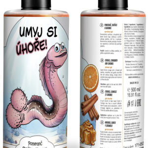 Vtipný sprchový gel – Umyj si úhoře (Vůně sprchového gelu: Pomeranč
