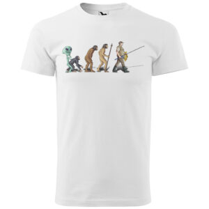 Pánské tričko Evolution of Fisherman (Velikost: L