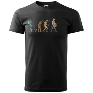 Pánské tričko Evolution of Fisherman (Velikost: S