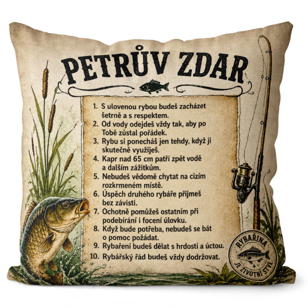 Polštář Petrův zdar (Velikost: 55 x 55 cm)