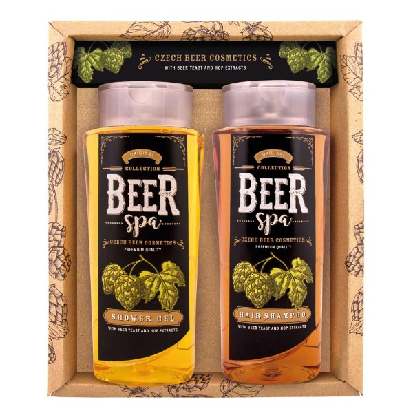 Pivní kosmetická sada XL Beer Spa (sprchový gel a šampon)